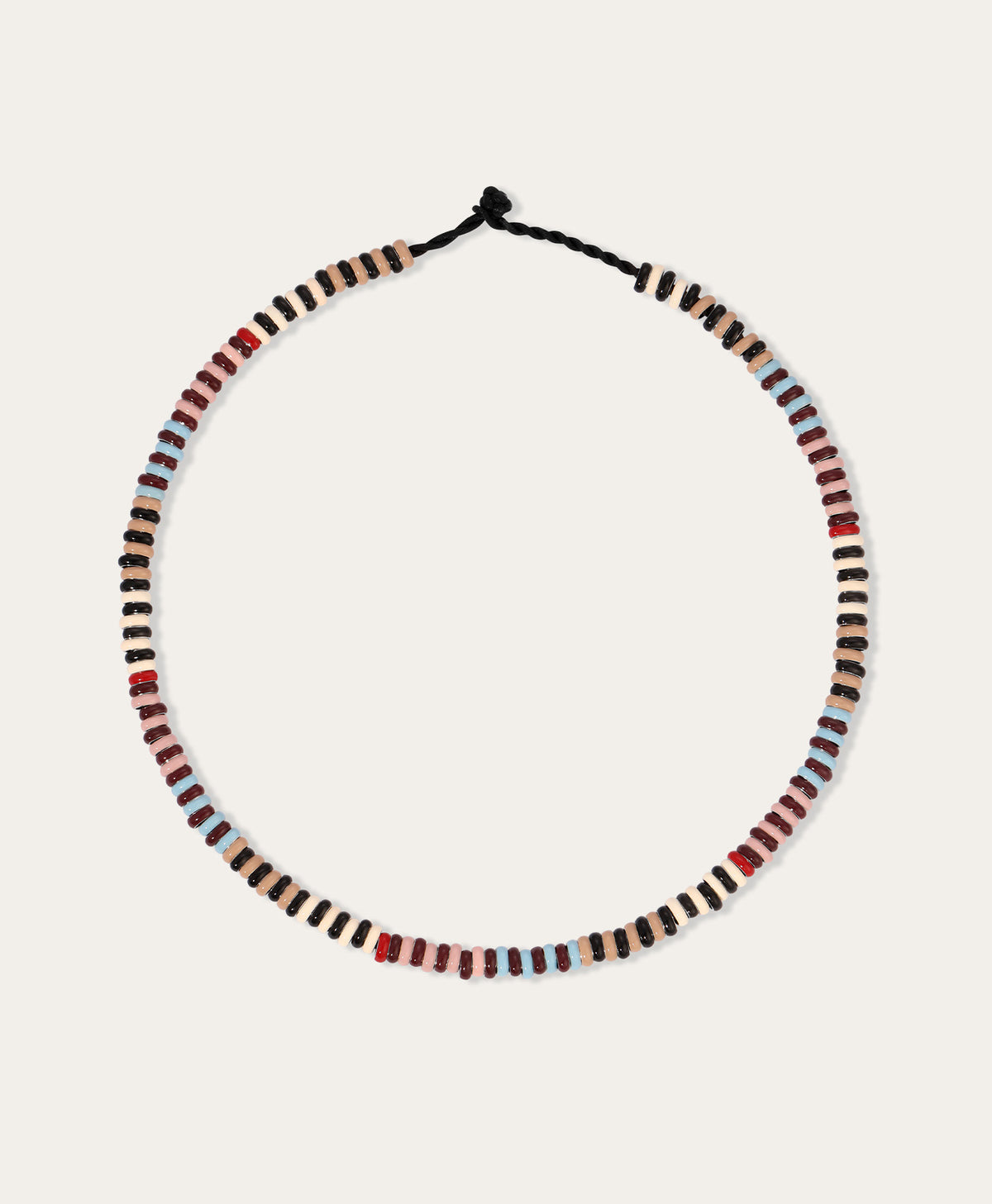 Tweed Stripes Mini Bead Necklace