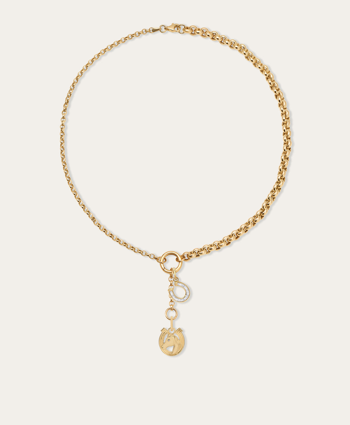 Twice as Lucky Diamond Charm Necklace