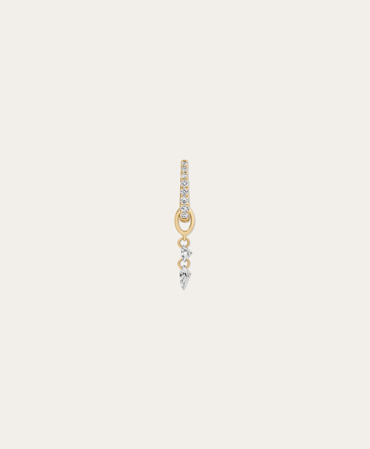 Twinkle Diamond Duo Mini Bead Hoop