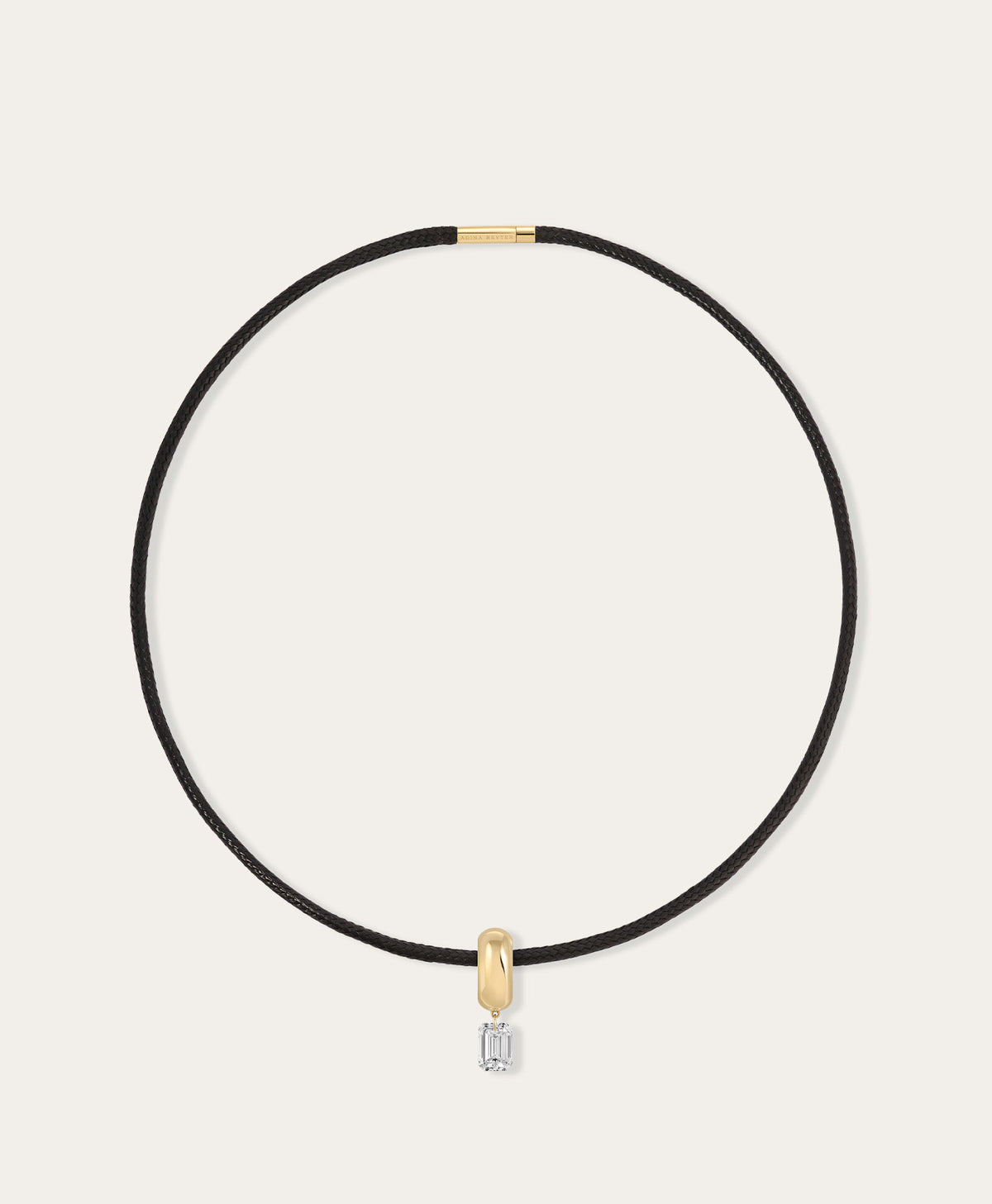 Twinkle Diamond Big Bead Cord Necklace
