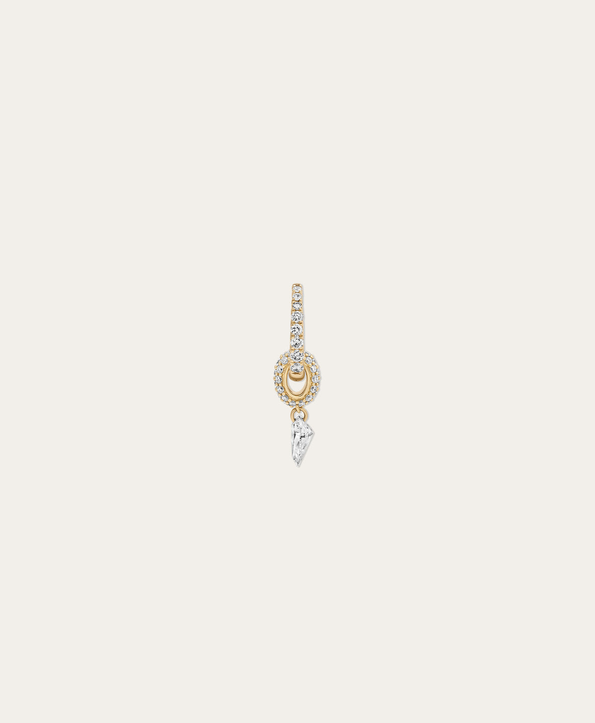 Twinkle Pavé Pear Diamond Mini Bead Hoop