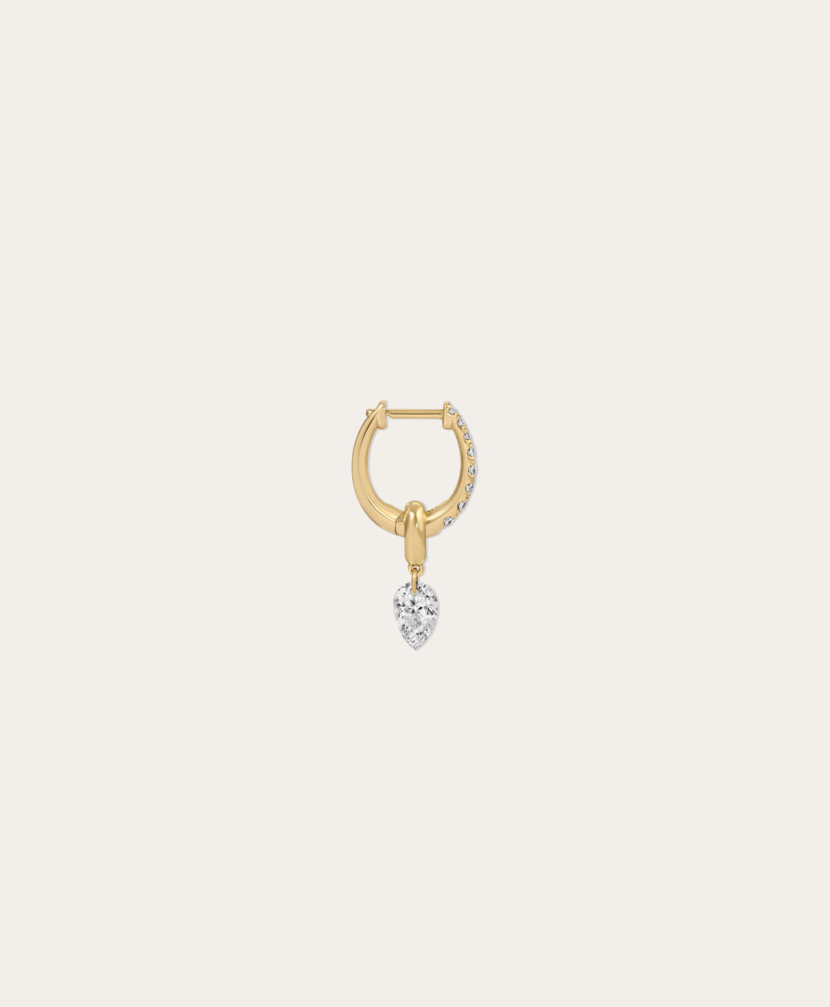 Twinkle Diamond Pear Mini Bead Hoop