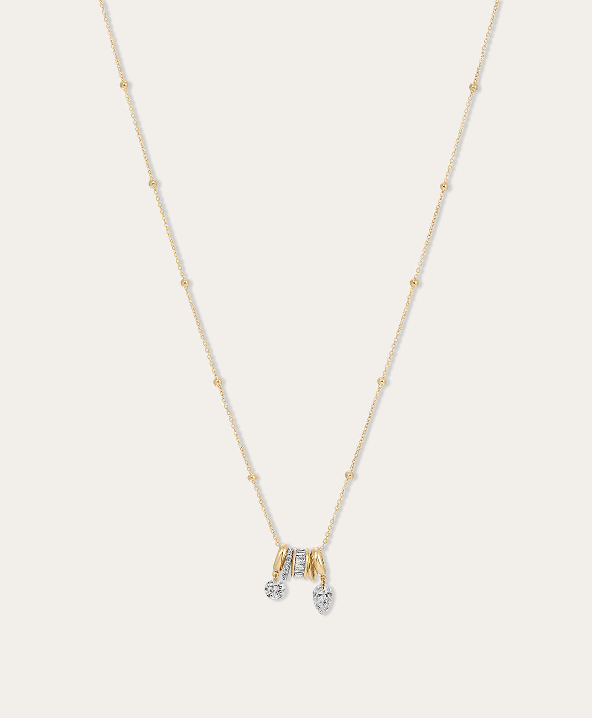 Twinkle Diamond Rager Mini Bead Necklace