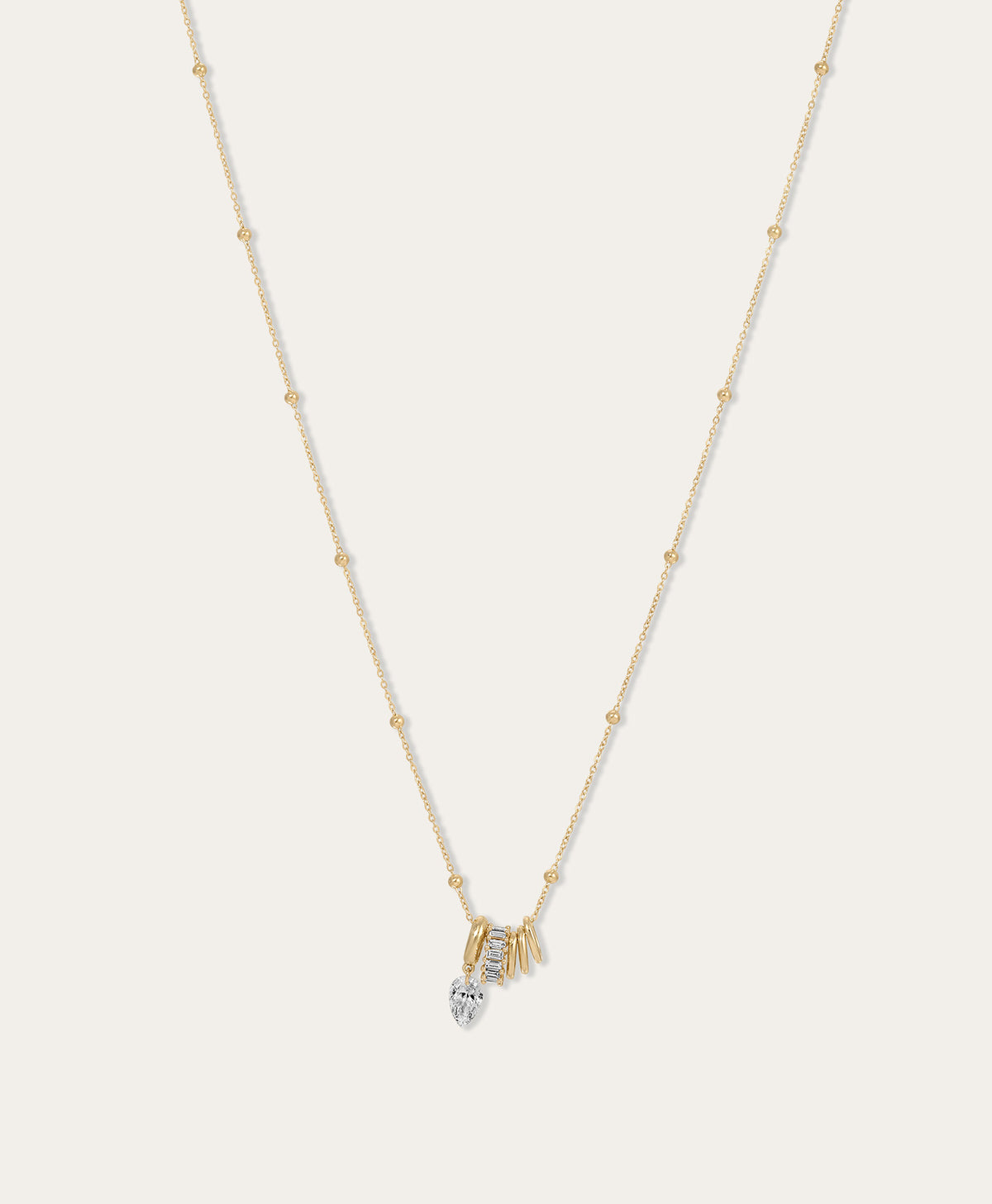 Twinkle Diamond After Party Mini Bead Necklace