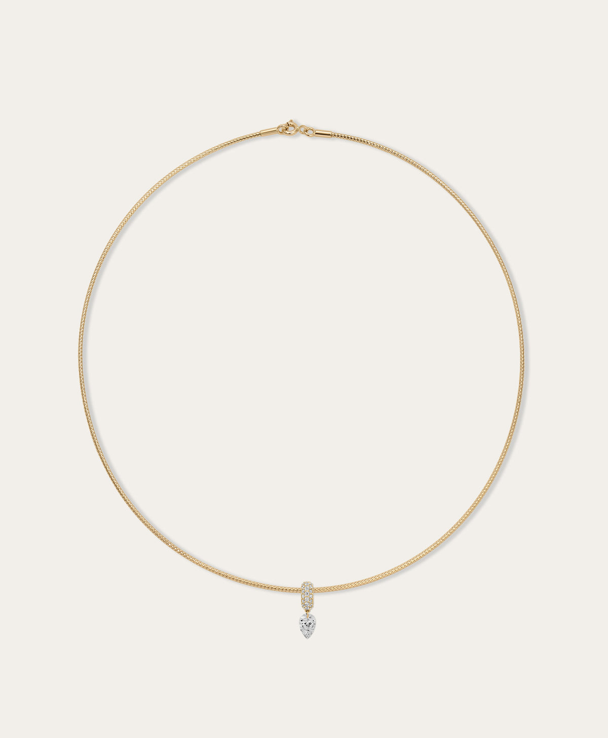 Twinkle Pavé Diamond Mini Bead Collar Necklace