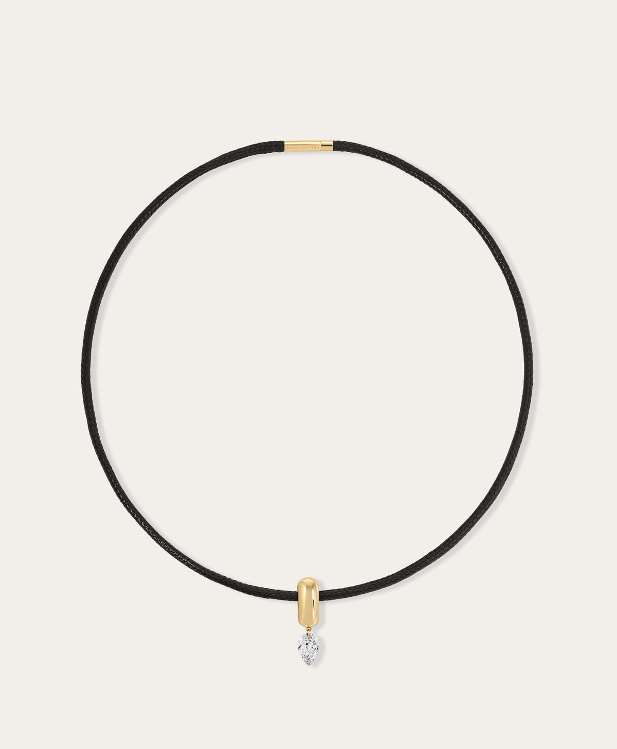 Twinkle Diamond Big Bead Cord Necklace