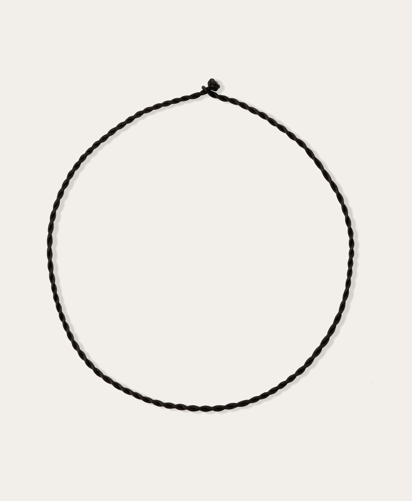 Twisted Braid Black Satin Cord Necklace for Mini Beads