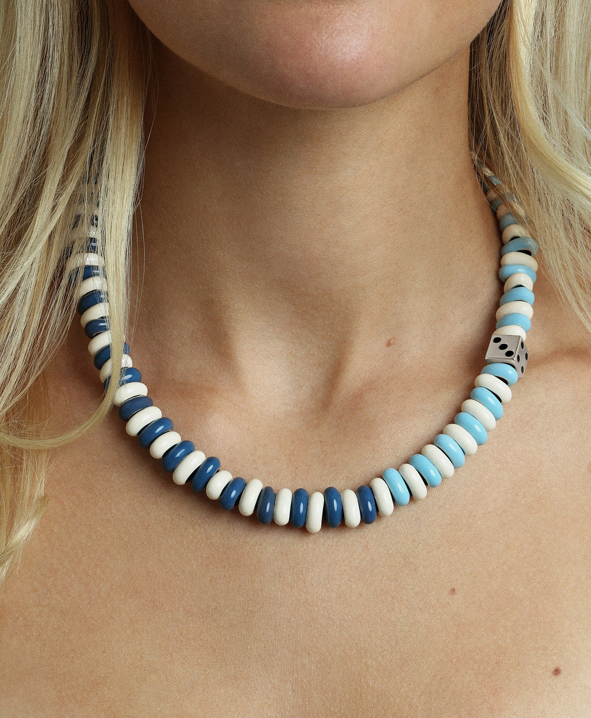 Seaside Stripes Big Bead Necklace
