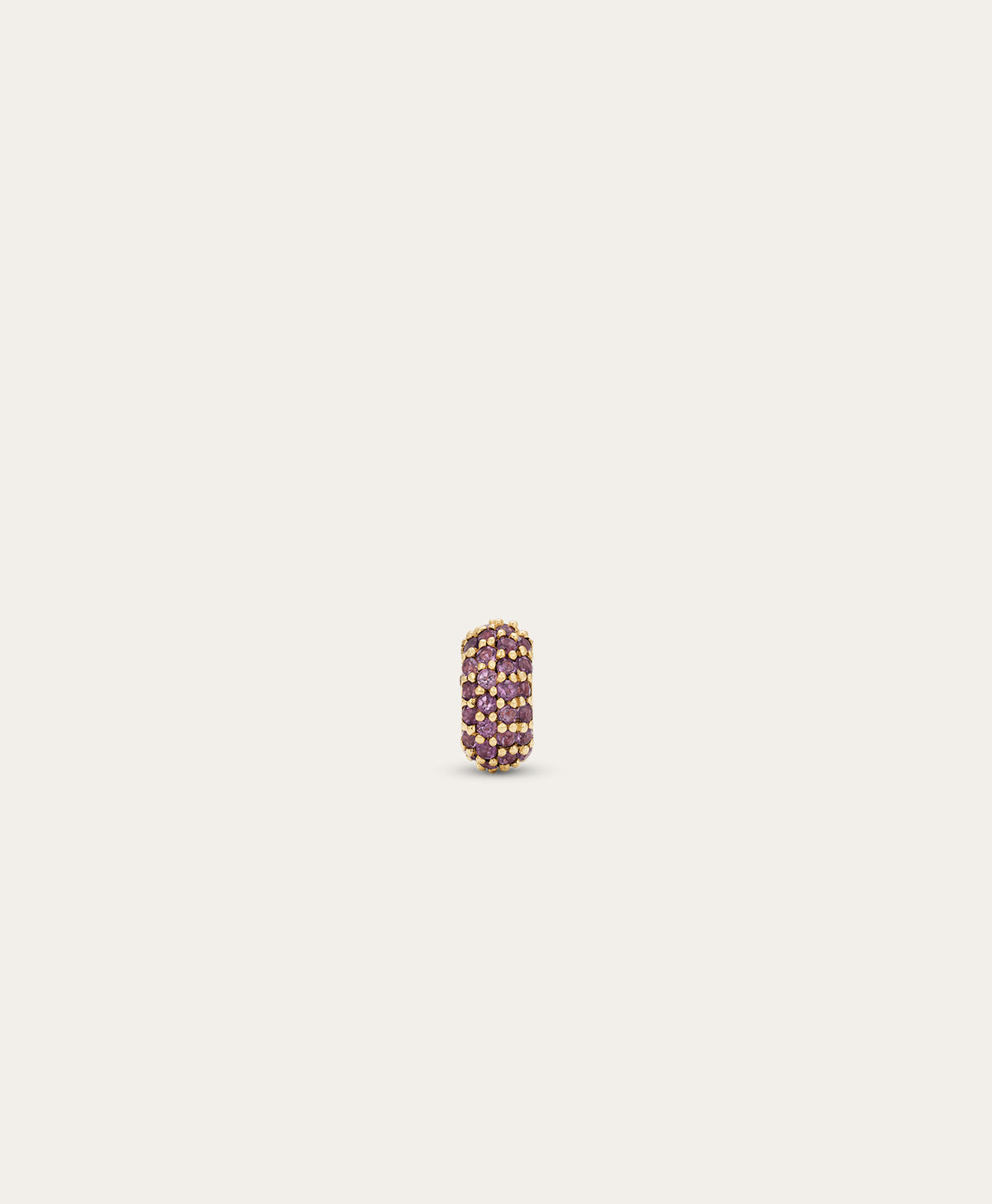 Wide Pavé Amethyst Mini Bead