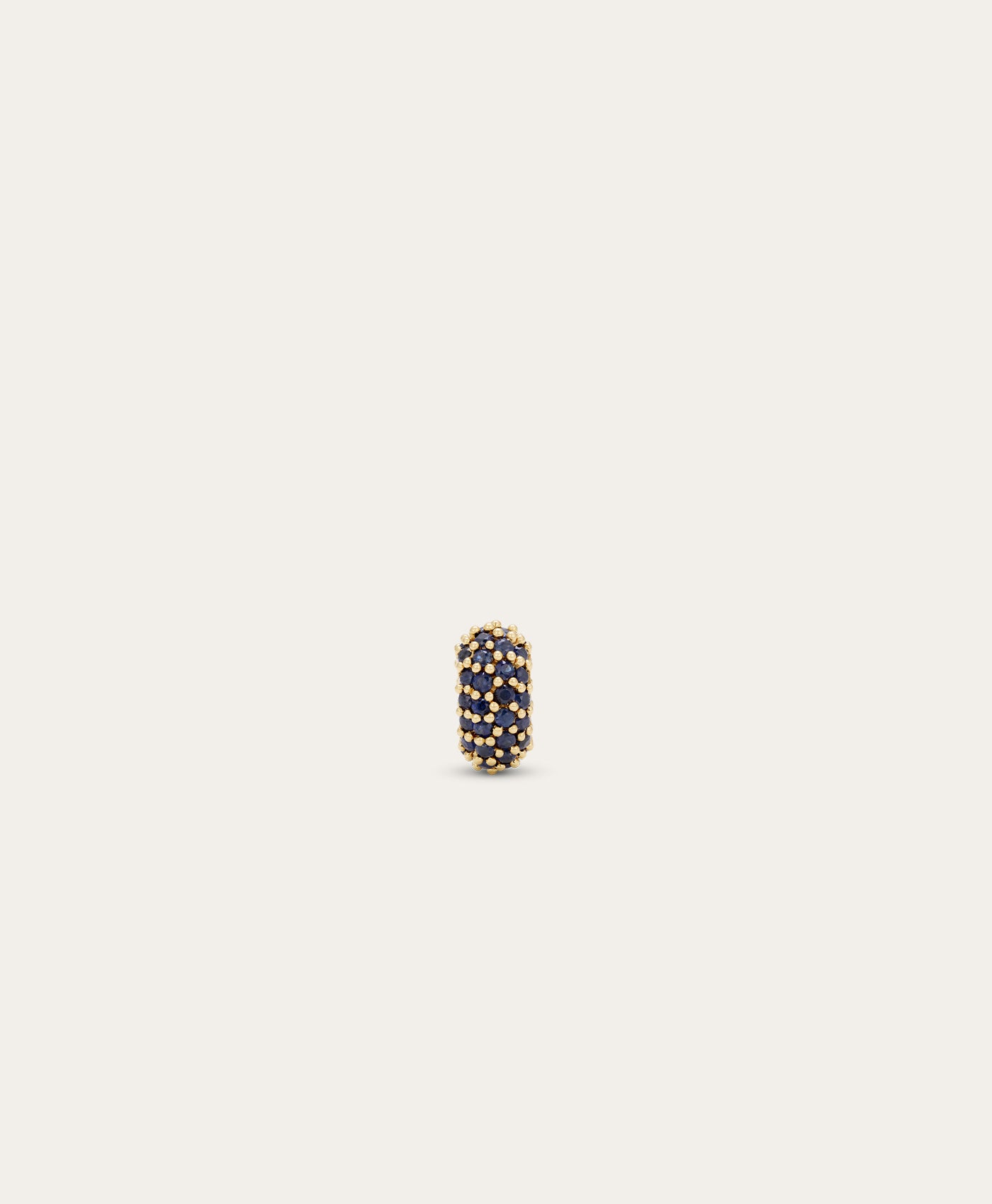 Wide Pavé Blue Sapphire Mini Bead
