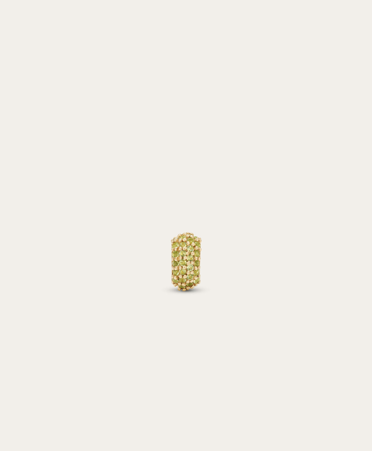 Wide Pavé Peridot Mini Bead