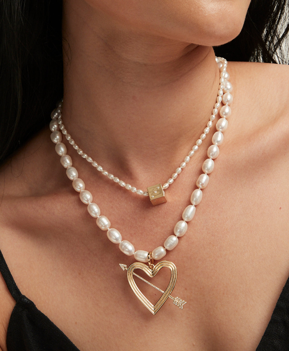 XL Seed Pearl Necklace in Sterling Silver