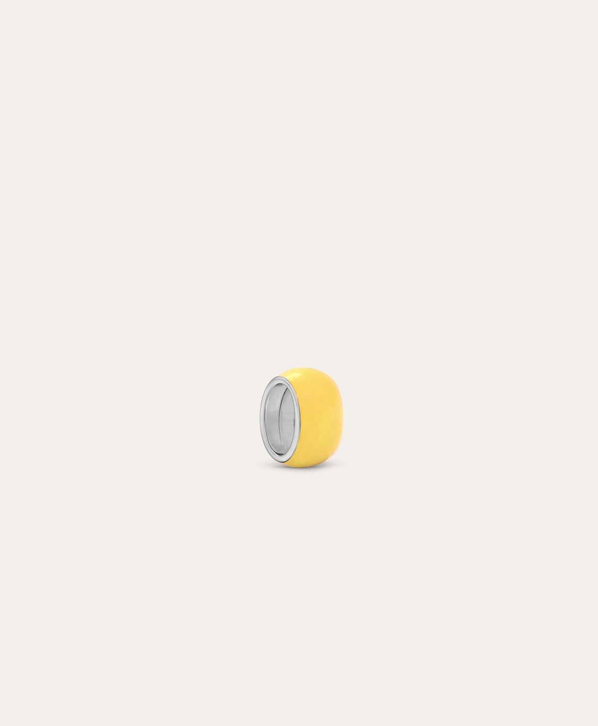 Wide Yellow Enamel Mini Bead