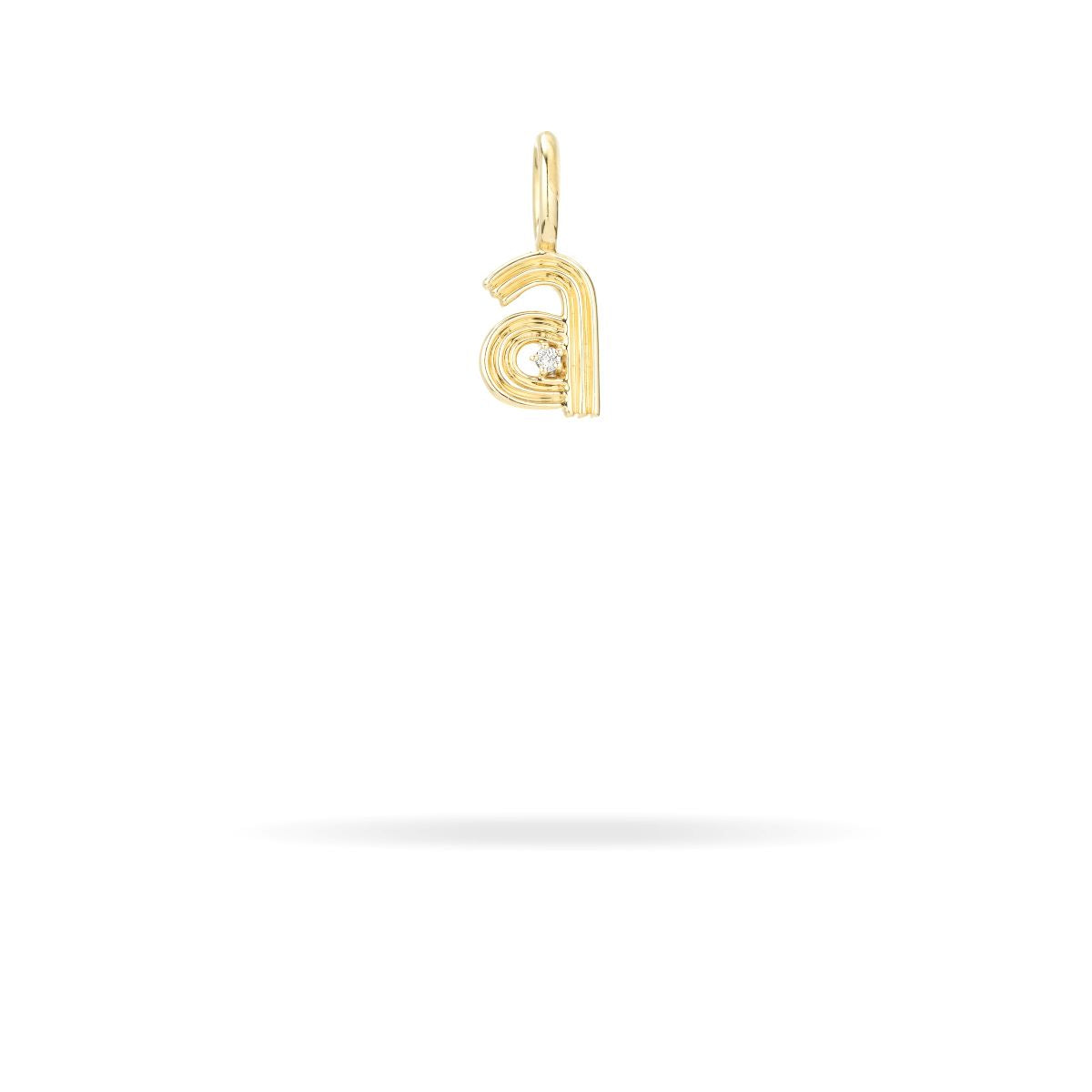 Groovy Diamond Initial Mini Bead Charm