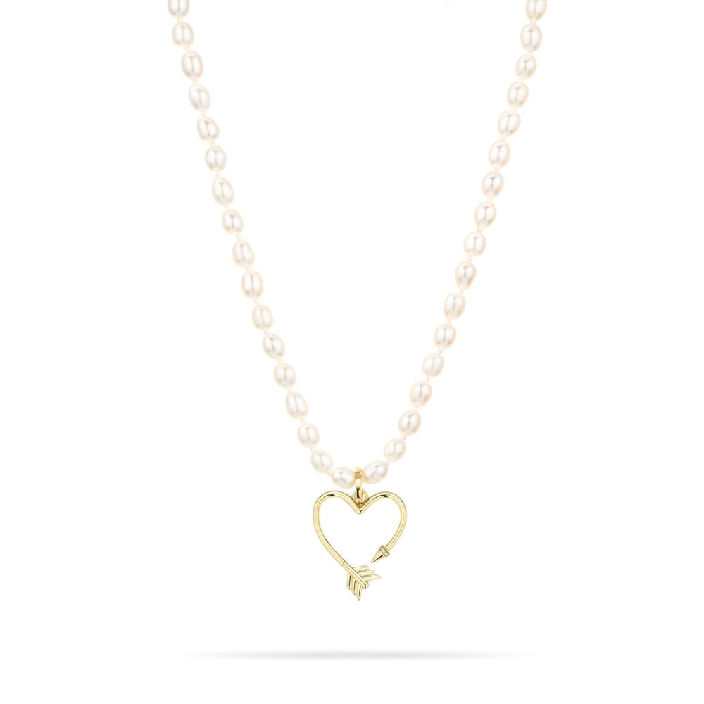 Arrow Heart Hinged Charm for Mini Beads in Sterling Silver