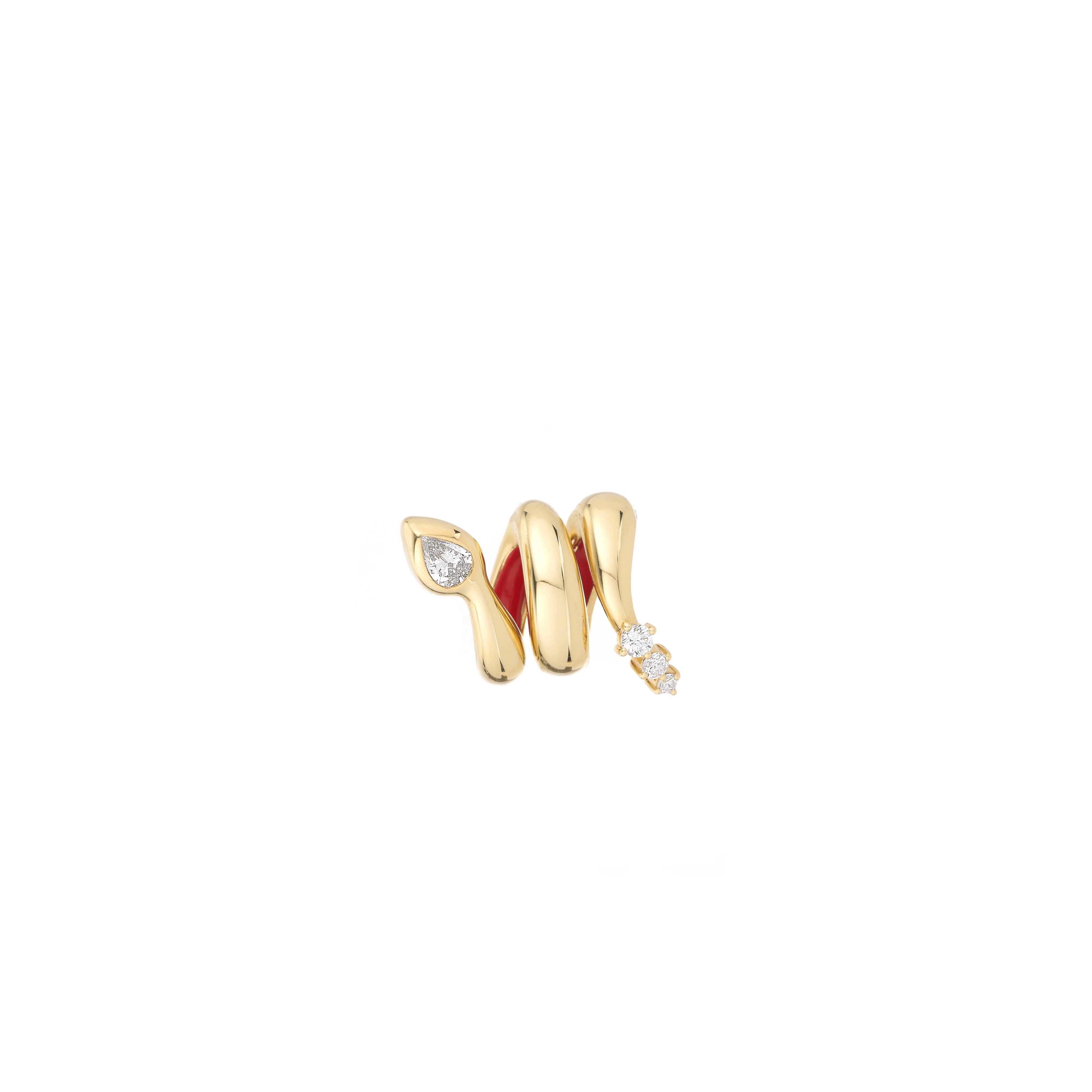Year of the Snake Diamond Wrap Big Bead - Lab Grown