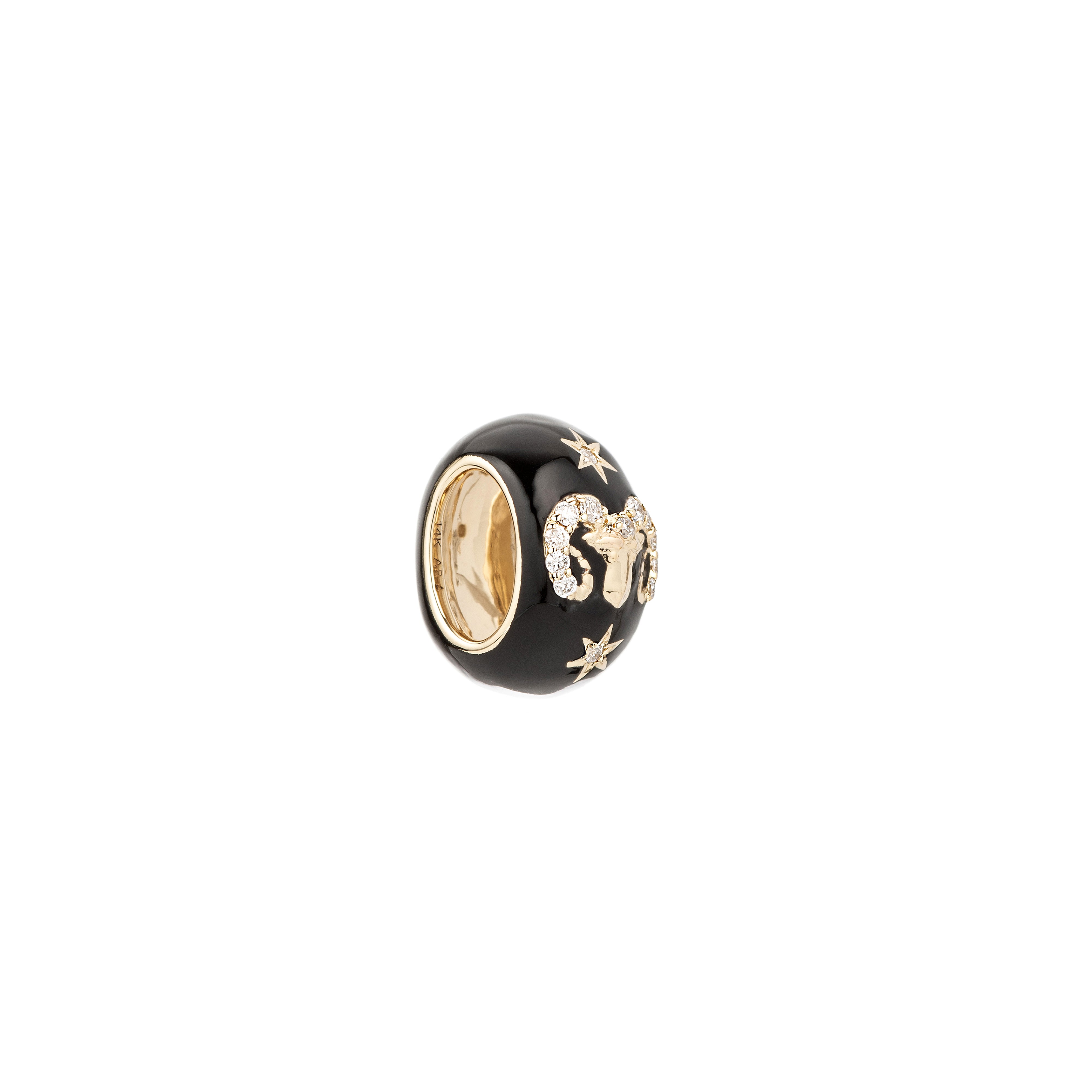 Zodiac Ceramic + Diamond Aries Big Bead