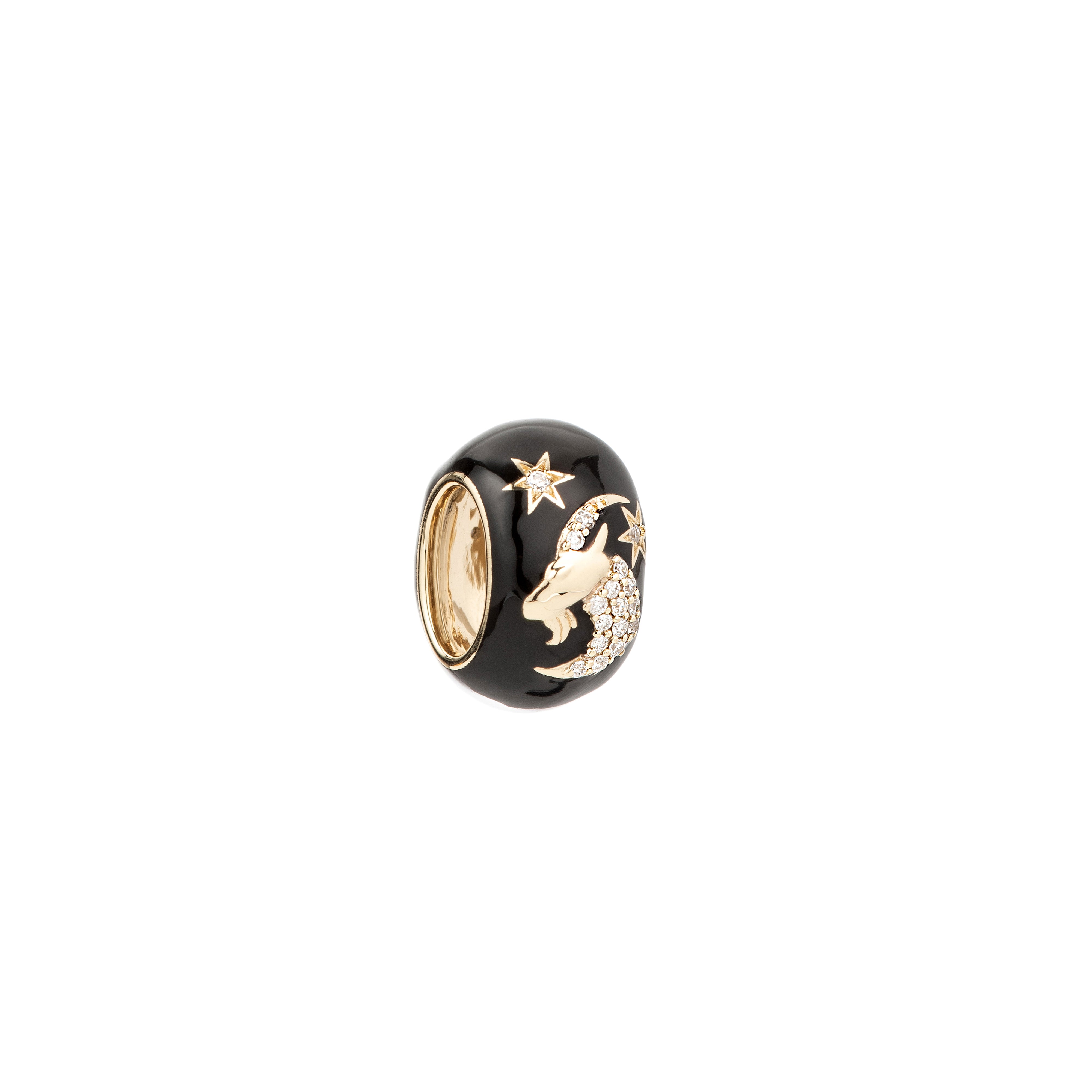 Zodiac Ceramic + Diamond Capricorn Big Bead