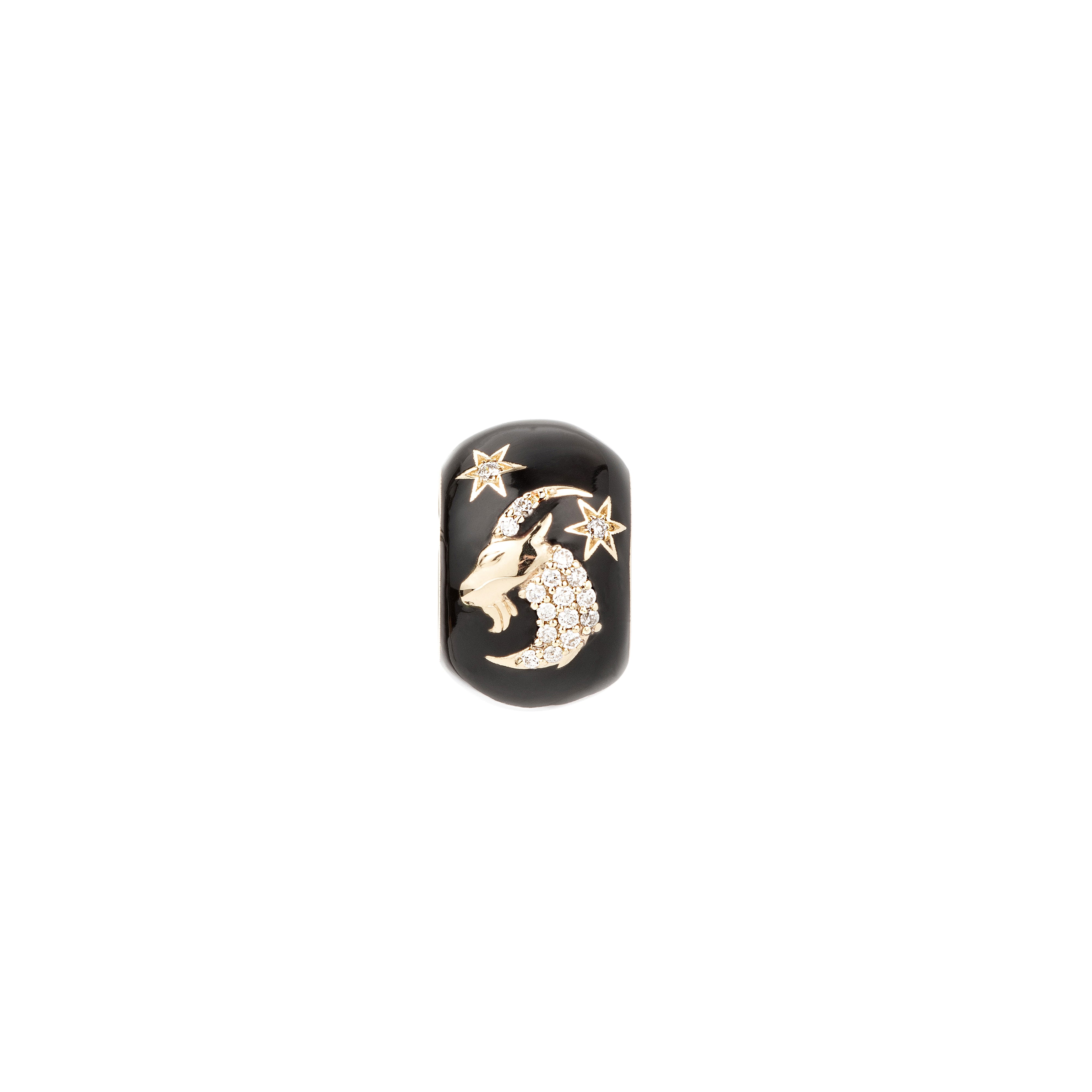 Zodiac Ceramic + Diamond Capricorn Big Bead