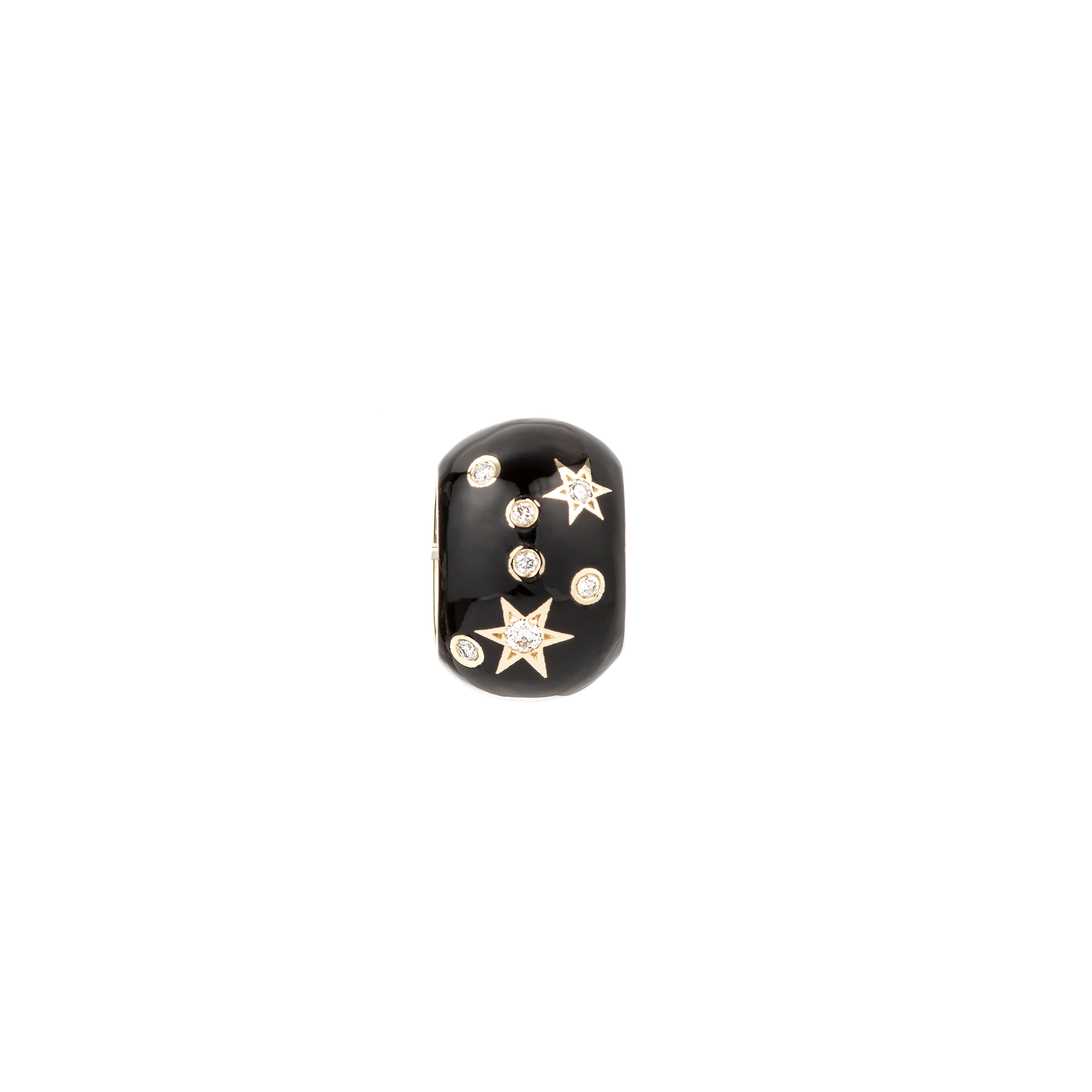 Zodiac Ceramic + Diamond Gemini Big Bead