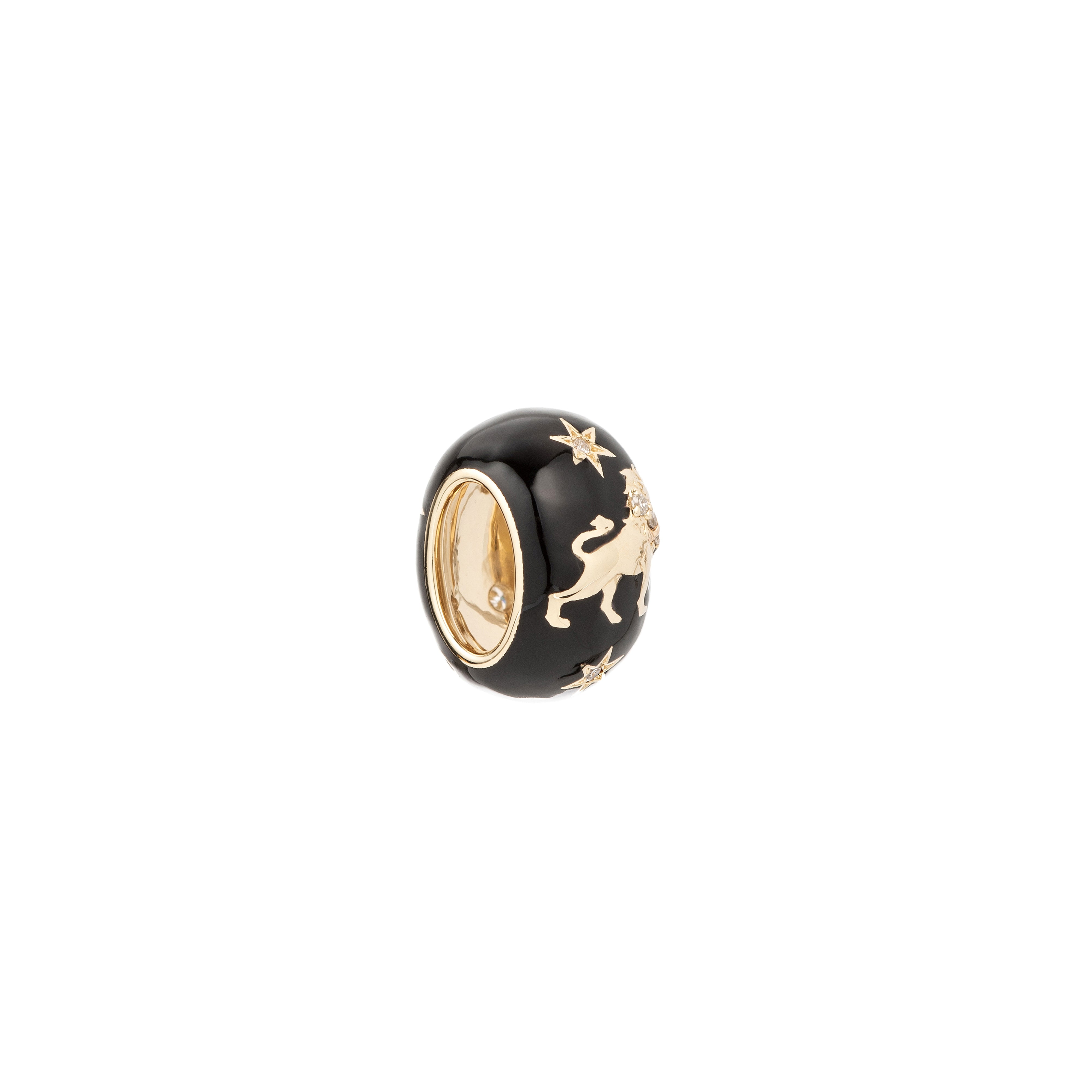 Zodiac Ceramic + Diamond Leo Big Bead