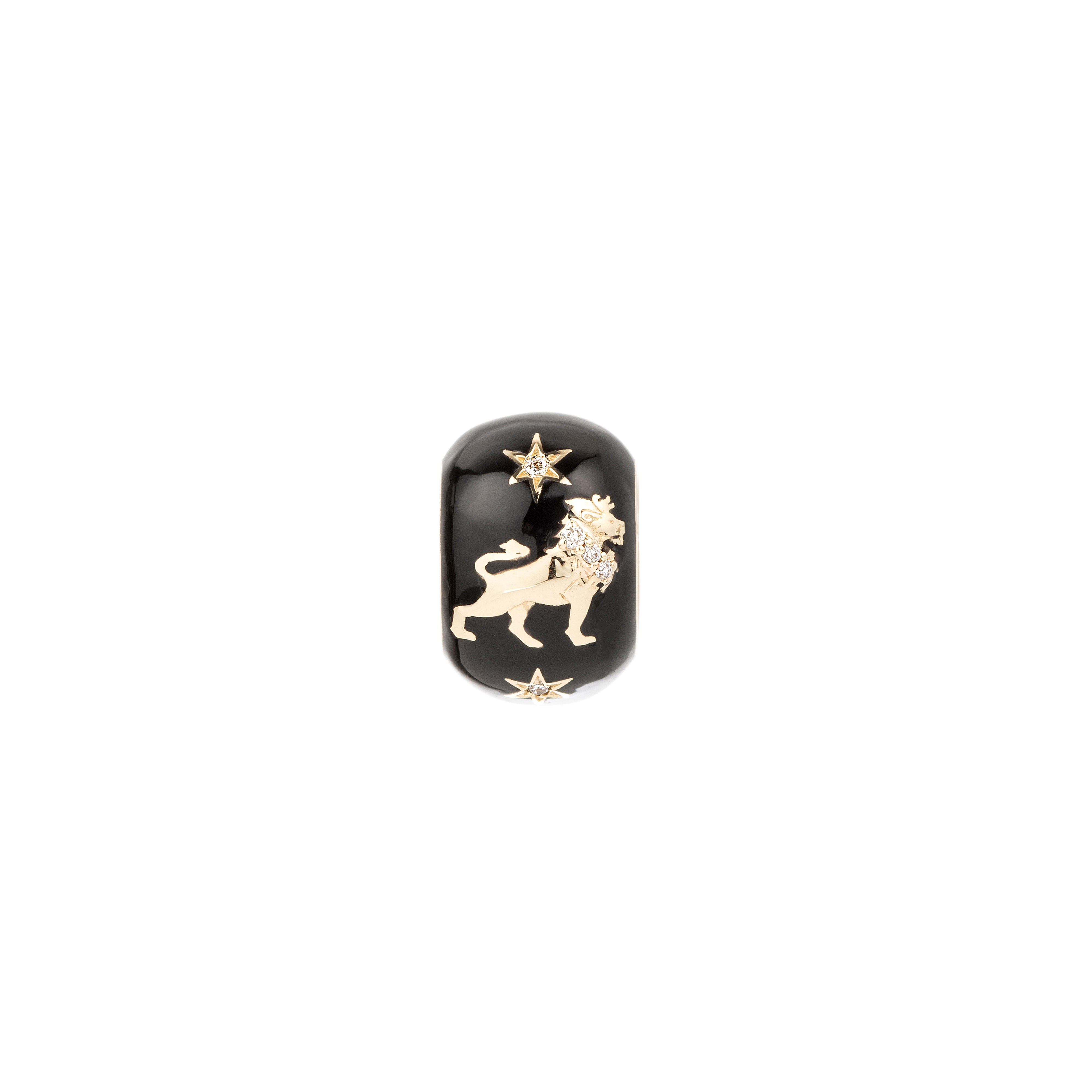 Zodiac Ceramic + Diamond Leo Big Bead