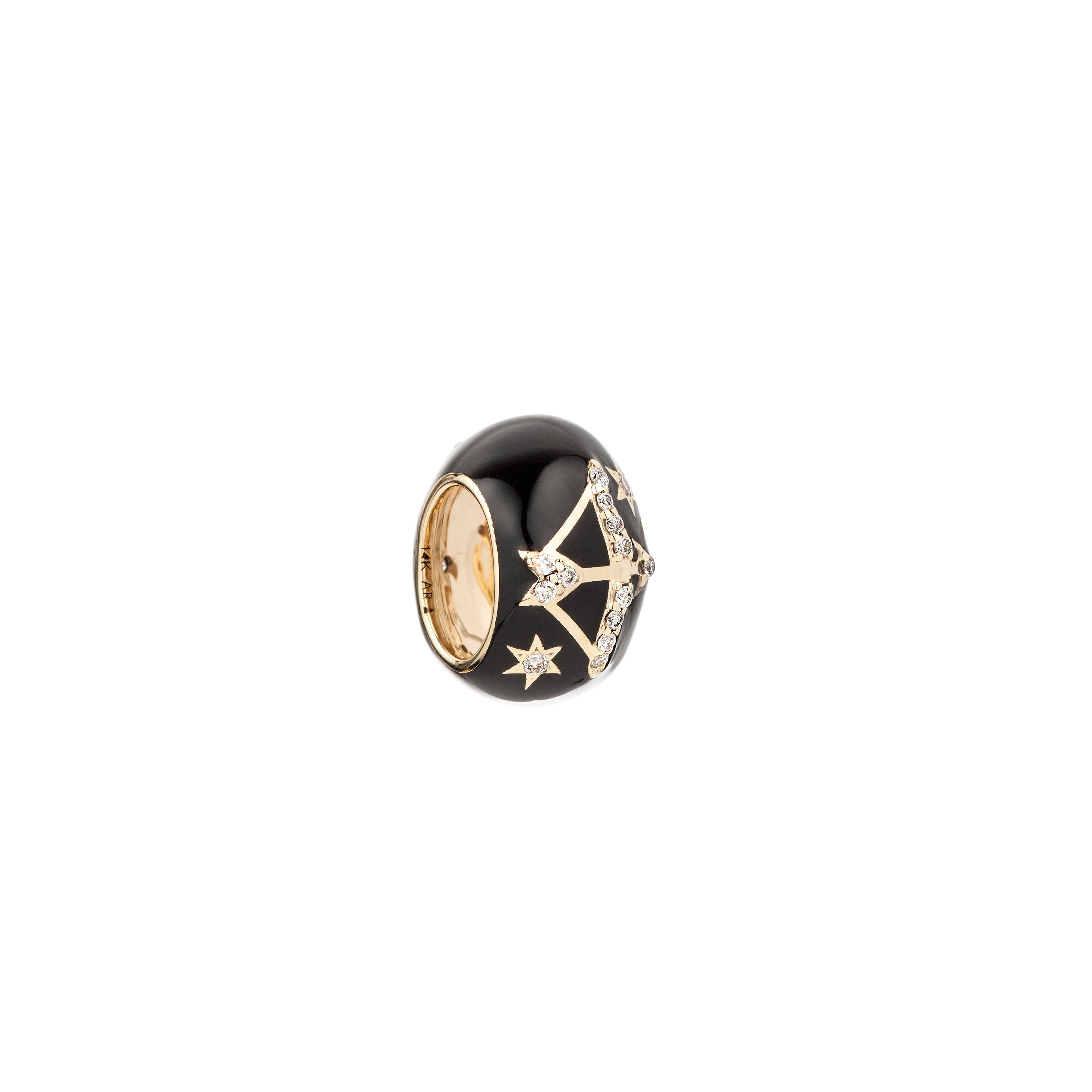 Zodiac Ceramic + Diamond Sagittarius Big Bead