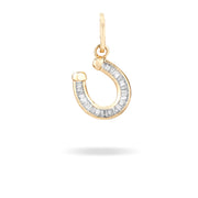 Baguette Horseshoe Hinged Charm in Sterling Silver main image 1