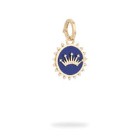 Ceramic + Diamond Crown Hinged Charm