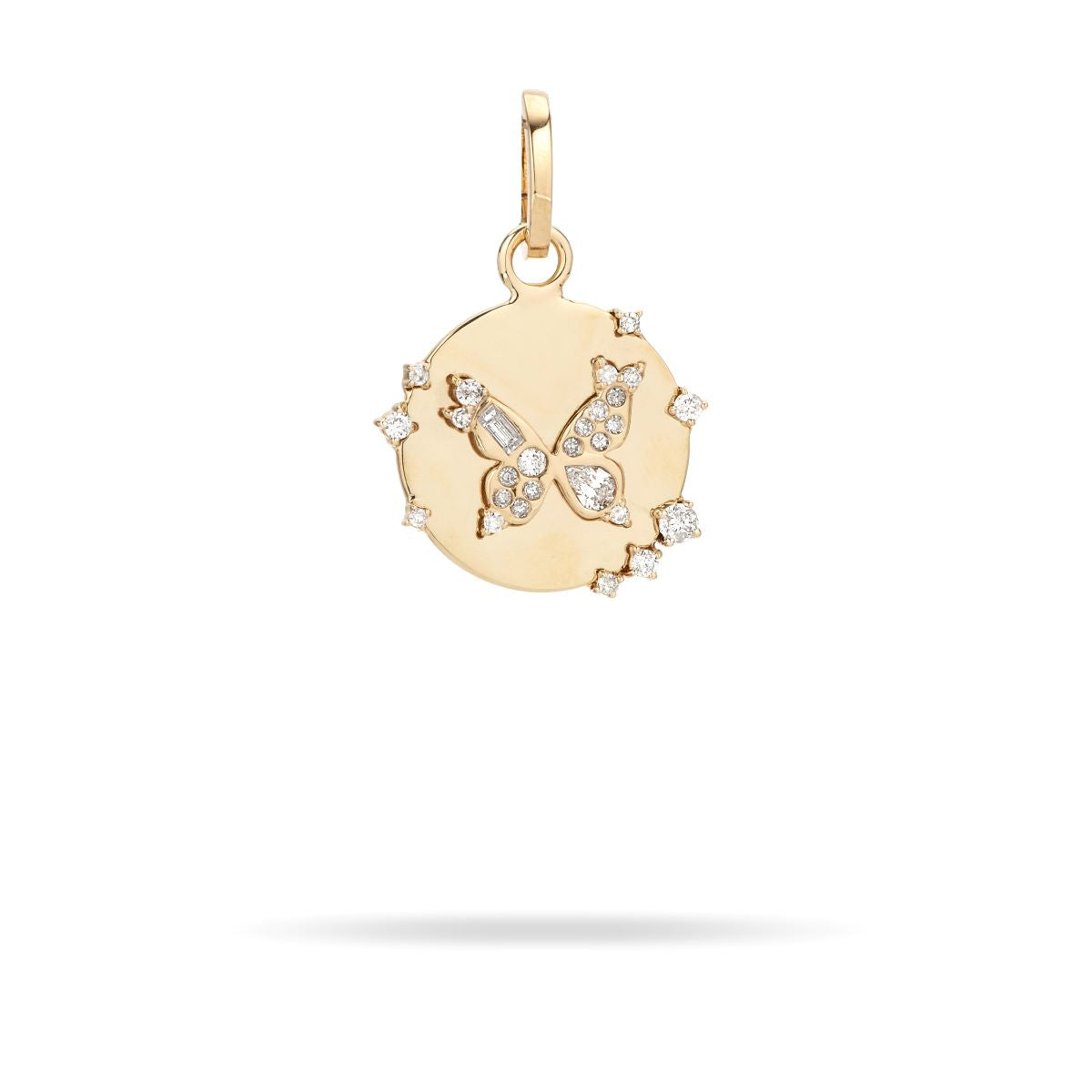 Mixed Diamond Butterfly Hinged Charm