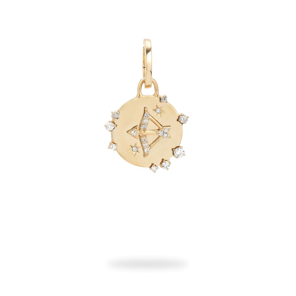Zodiac Diamond Sagittarius Hinged Charm