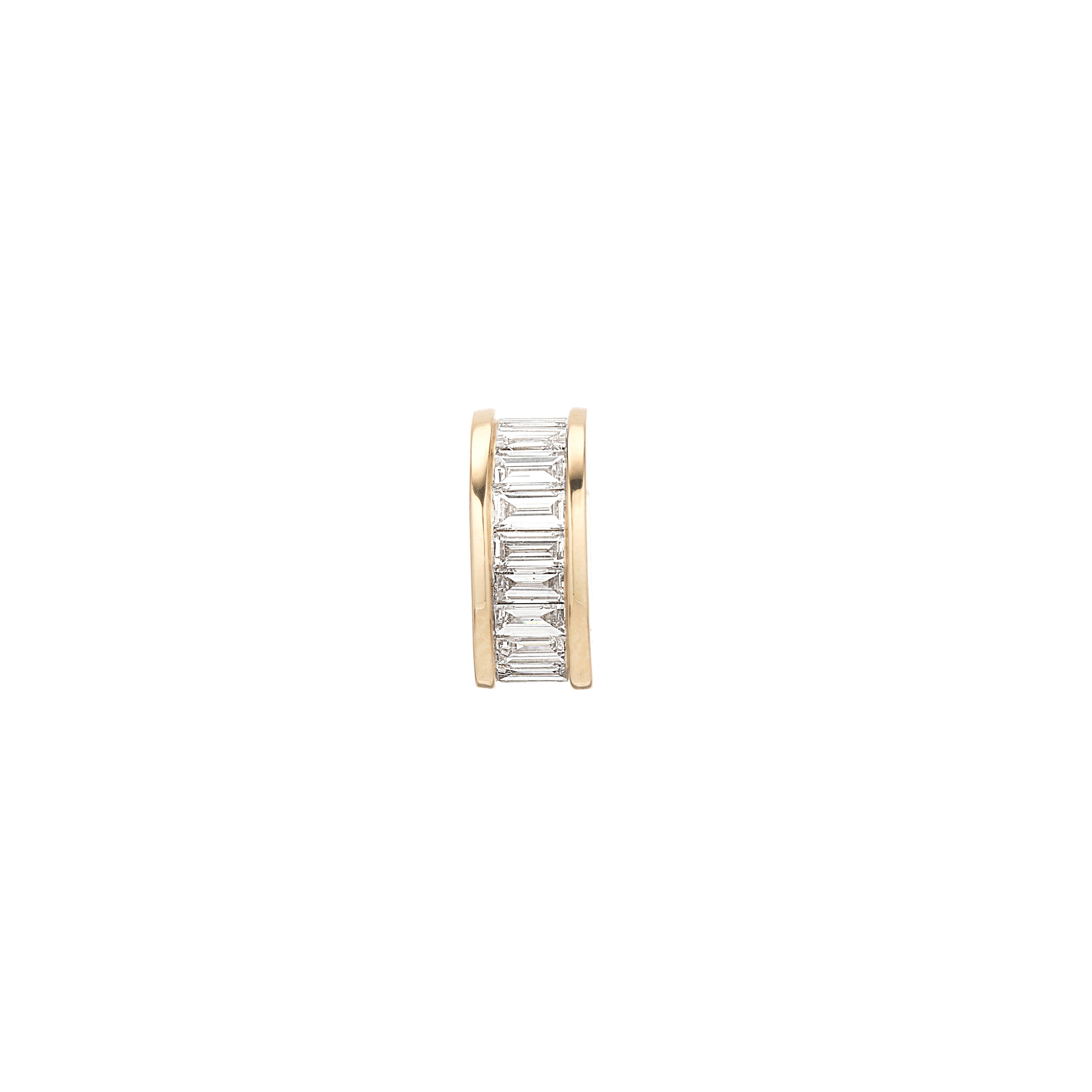 Diamond Channel-Set Baguette Big Bead - Lab Grown