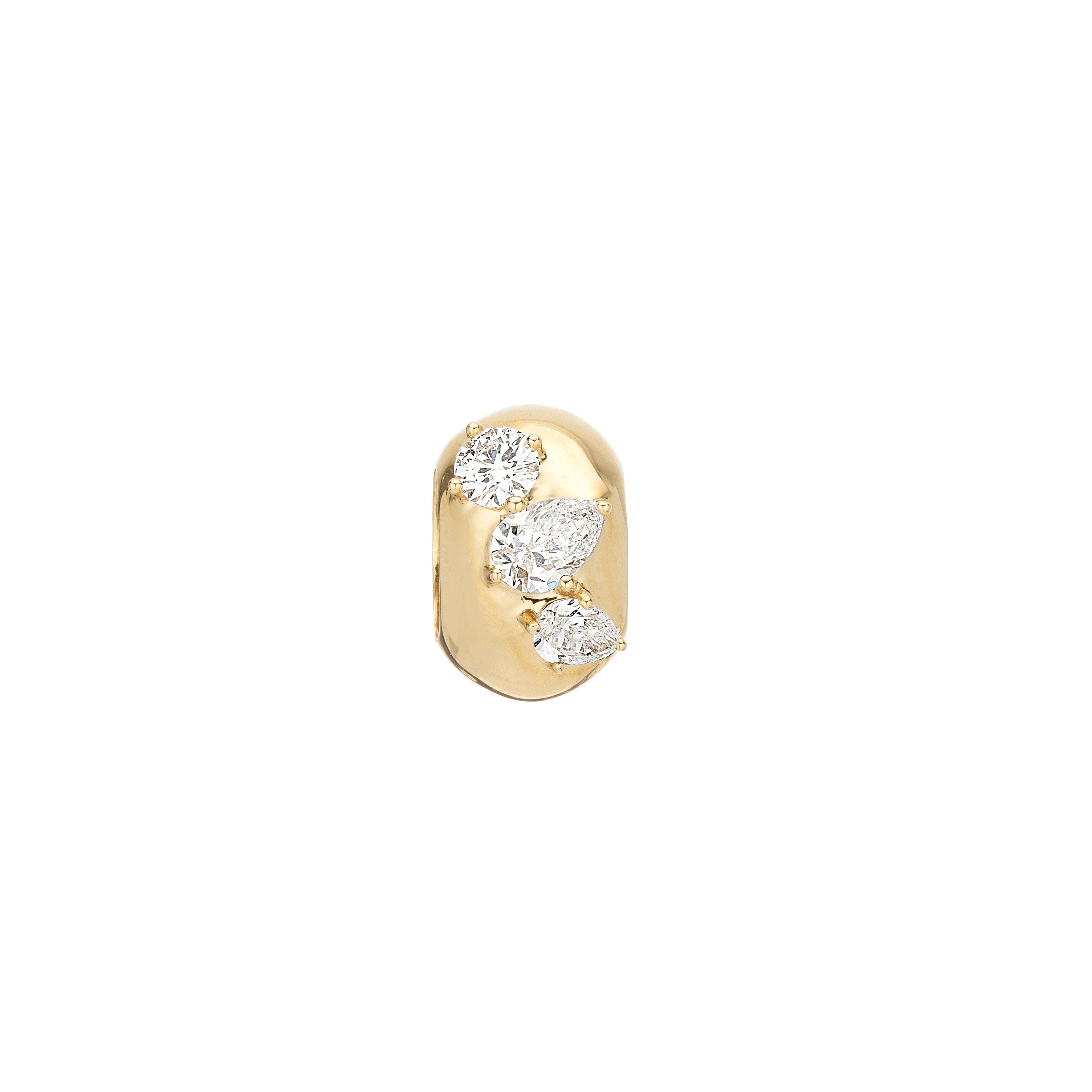 Diamond Pear Cluster Big Bead - Lab Grown