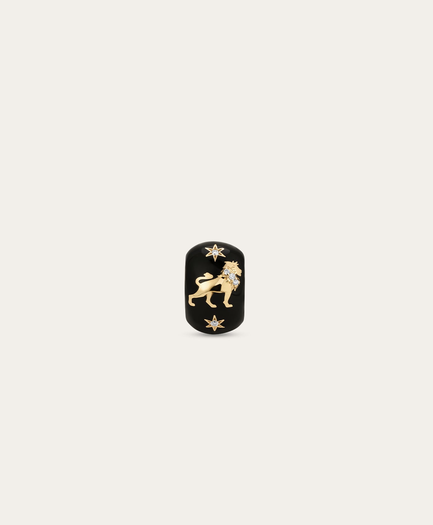 Zodiac Ceramic + Diamond Leo Big Bead