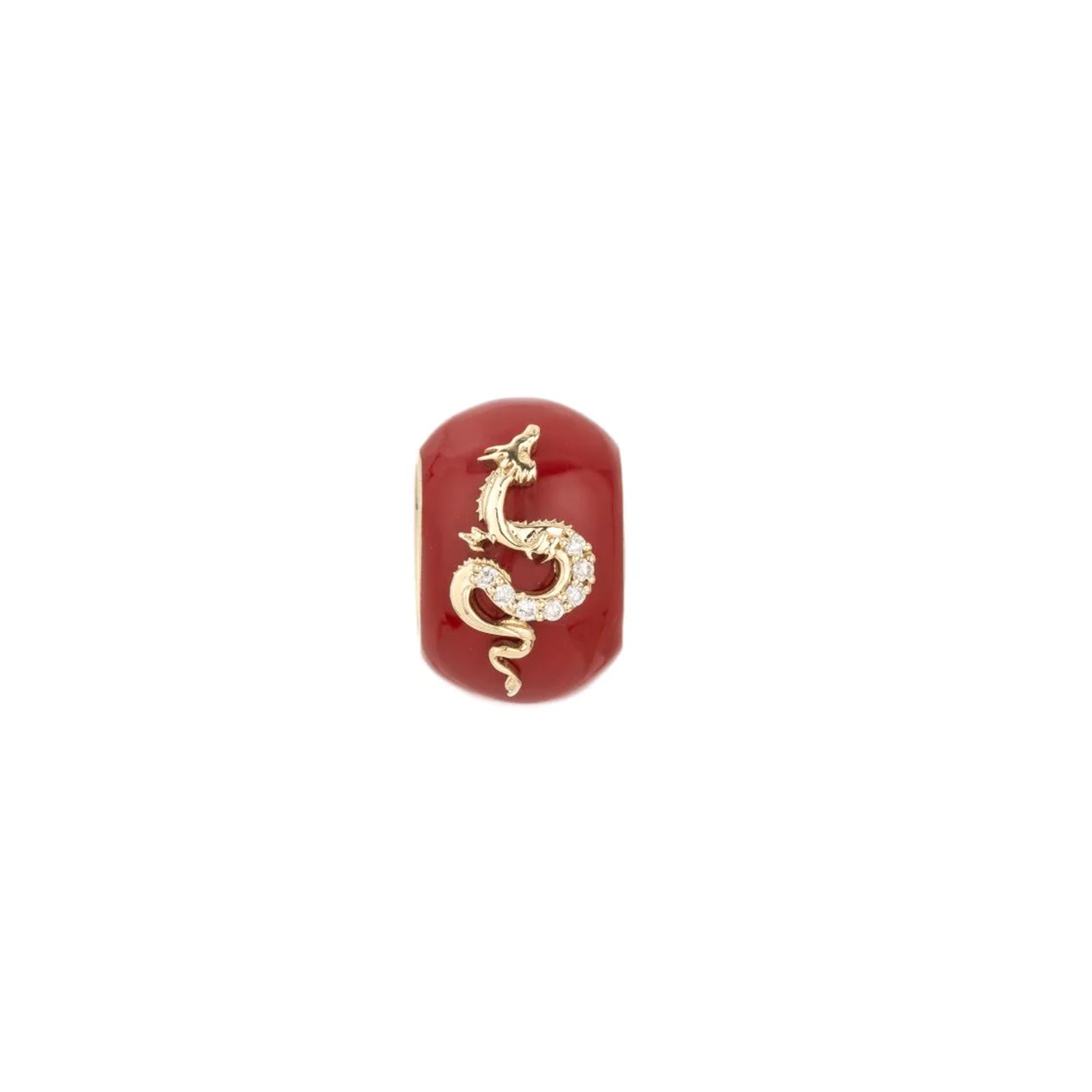 Red Ceramic + Pavé Dragon Big Bead