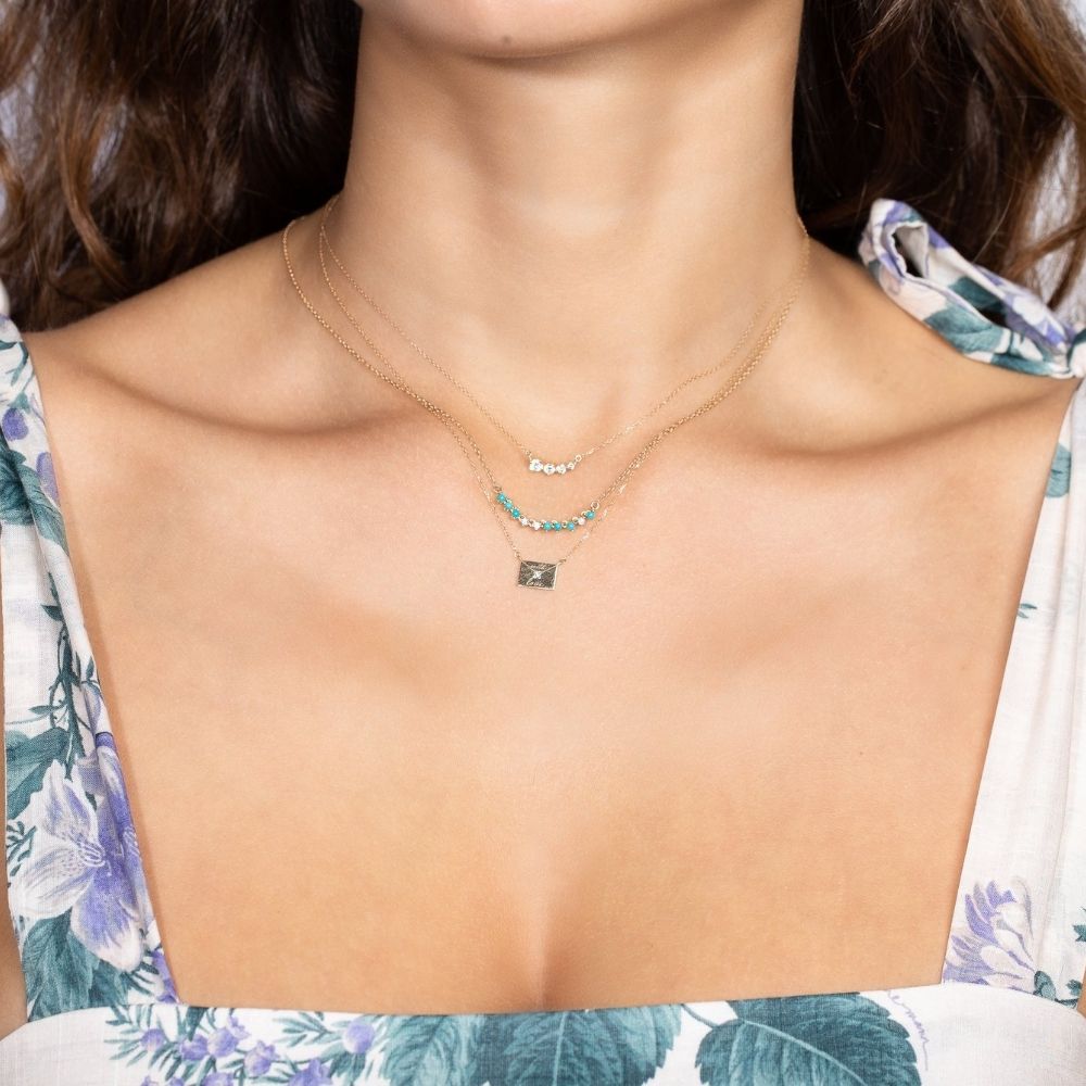 Paris Graduated Diamond Curve Necklace