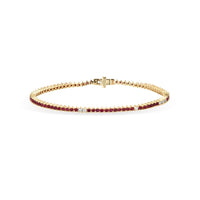 Ruby + Diamond Tennis Bracelet
