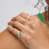Topaz, Amethyst + Peridot Trio Bubbles Ring