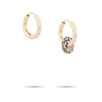 Pavé Big Bead Hoops