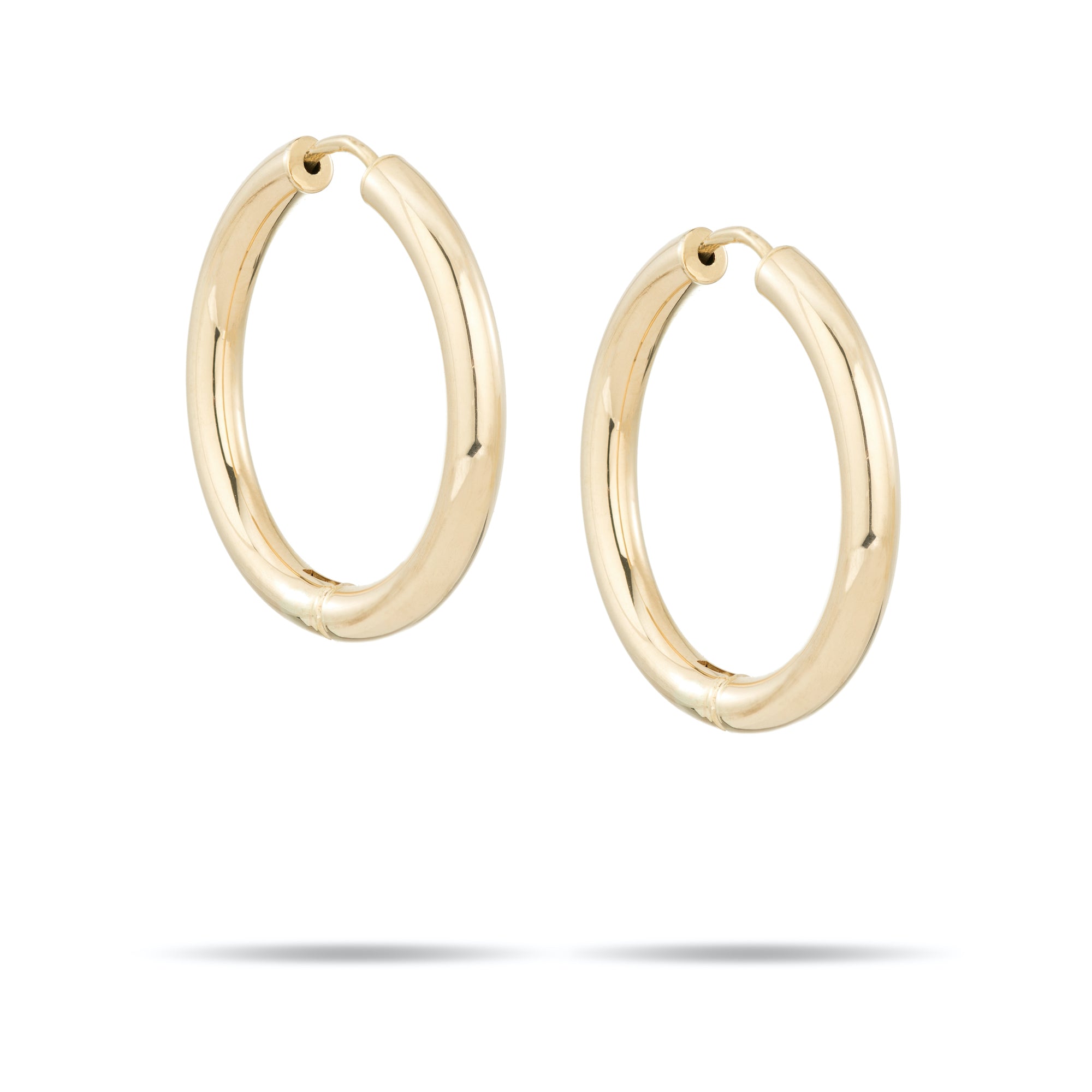 Adina Reyter 14kt yellow gold J-shaped diamond hoop earrings