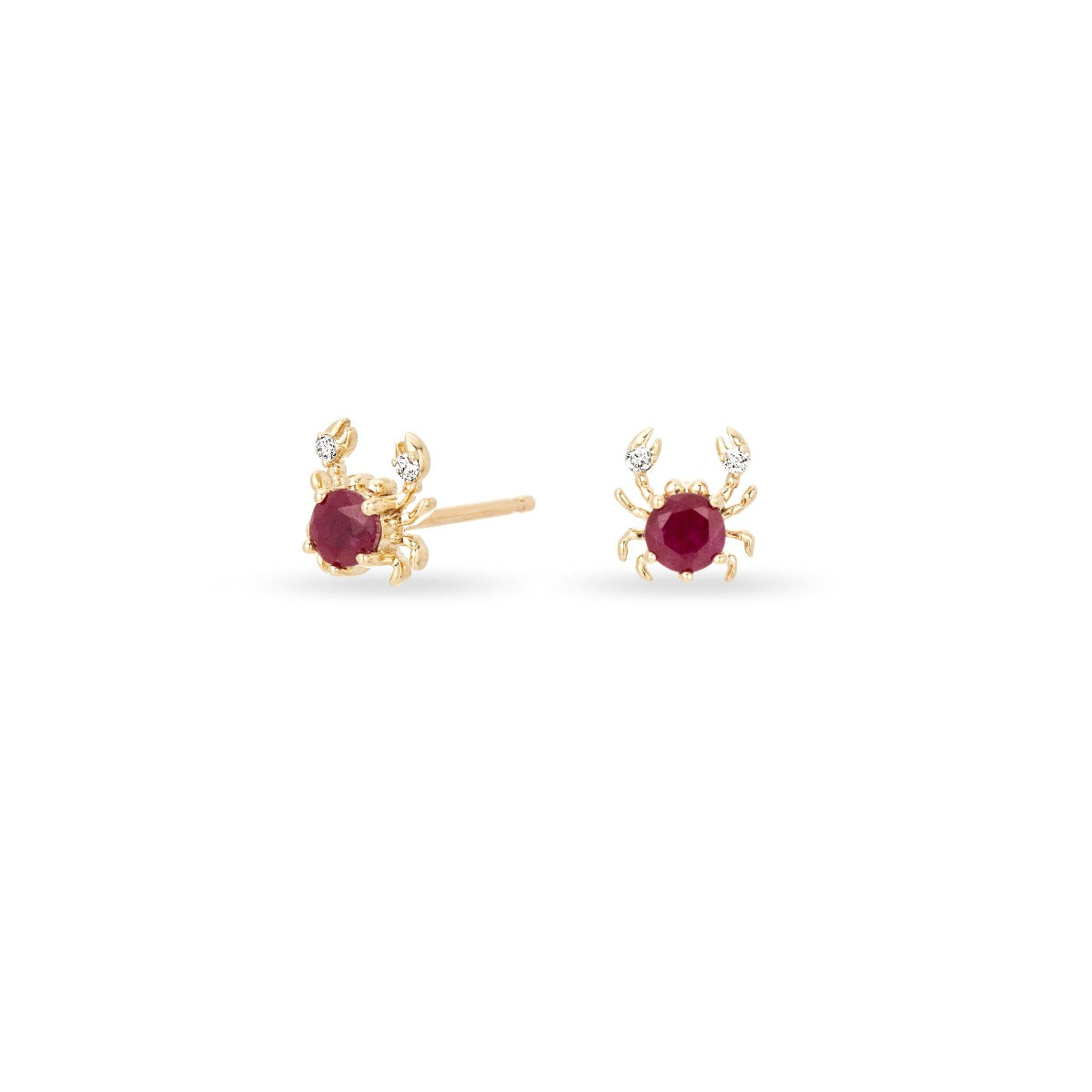 Tiny ruby hot sale stud earrings