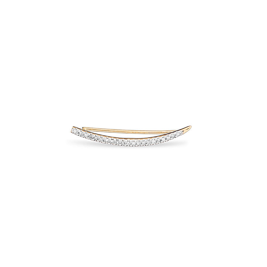 Meghan Markle favorite jewelry large pave curve wing in gold