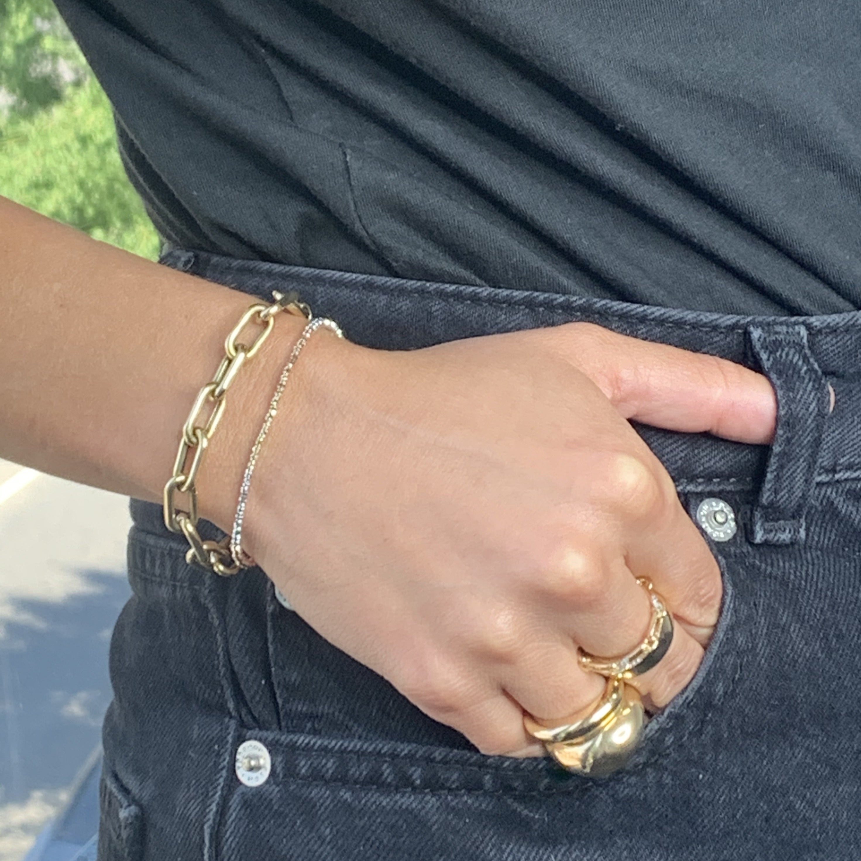 Ombre Bead Chain Bracelet