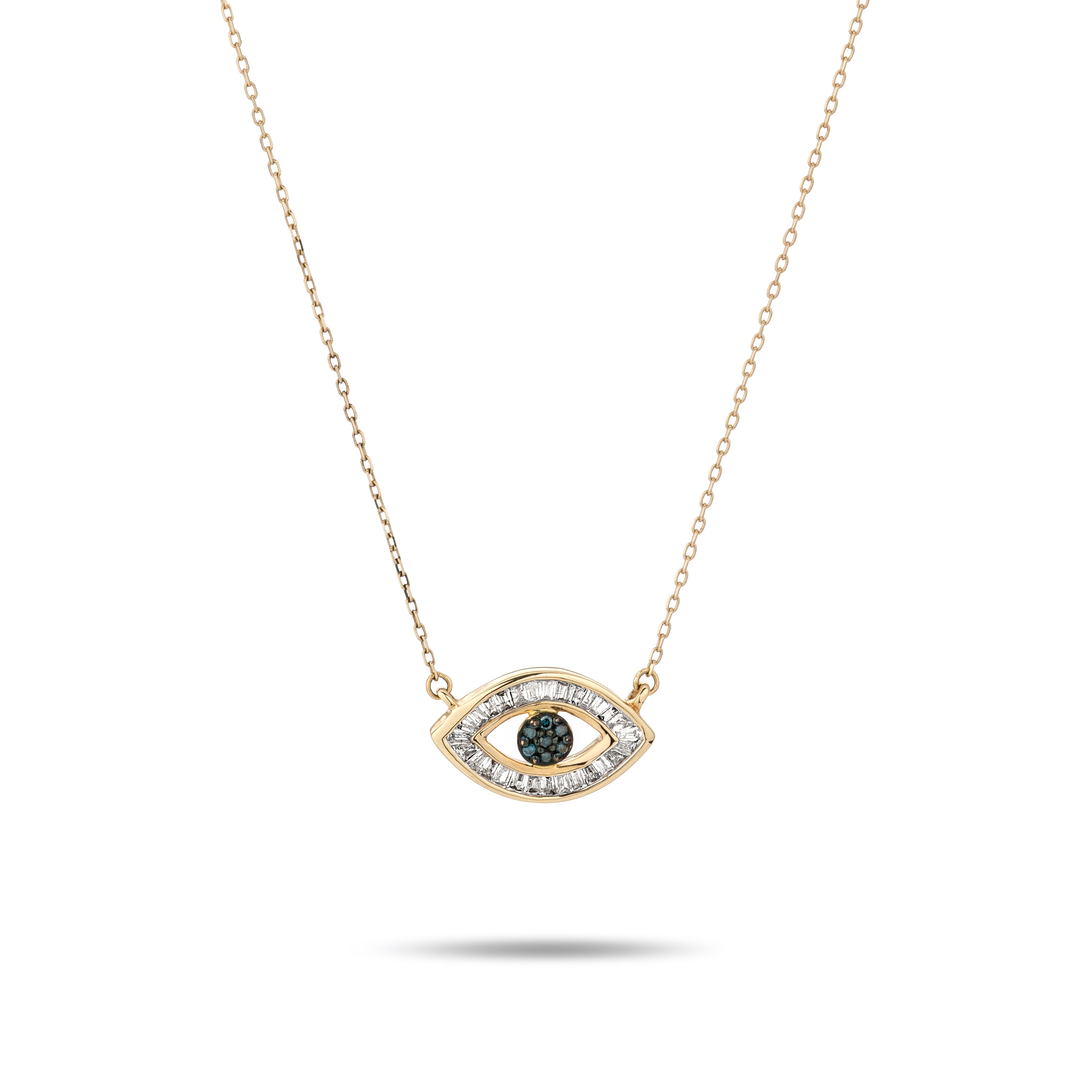 Baguette Evil Eye Necklace