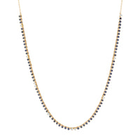 Diana Sapphire + Diamond Rounds Half Riviera Necklace