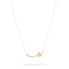 Shooting Star Small Pavé Curve Necklace