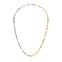 5.3mm Mixed Metal Italian Chain Link Necklace