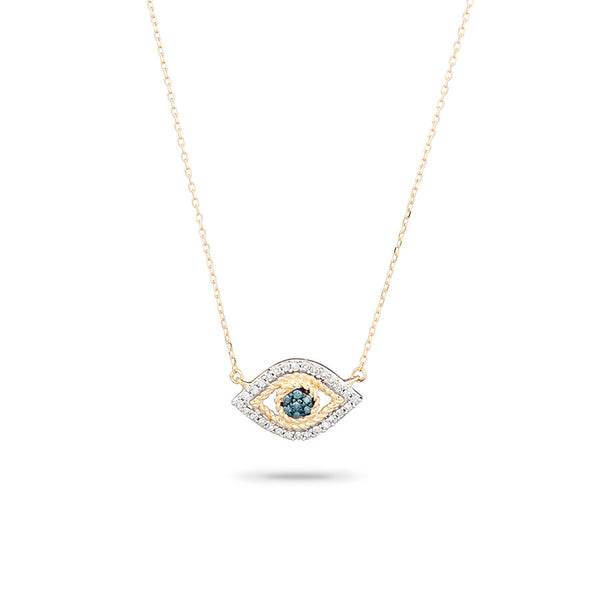 Tiny evil eye on sale necklace