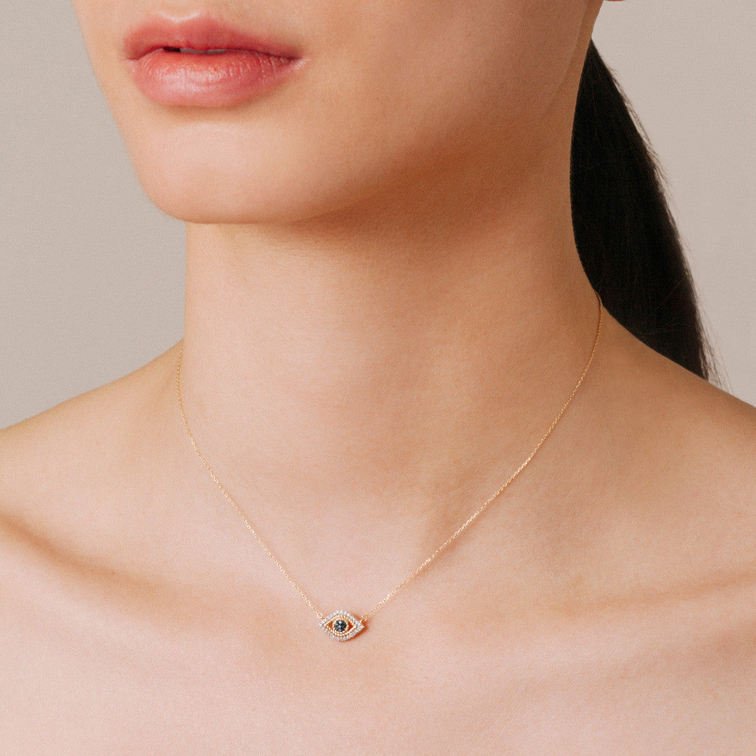 Pearl Evil Eye Necklace | Evil Eye Collection - A S A N A
