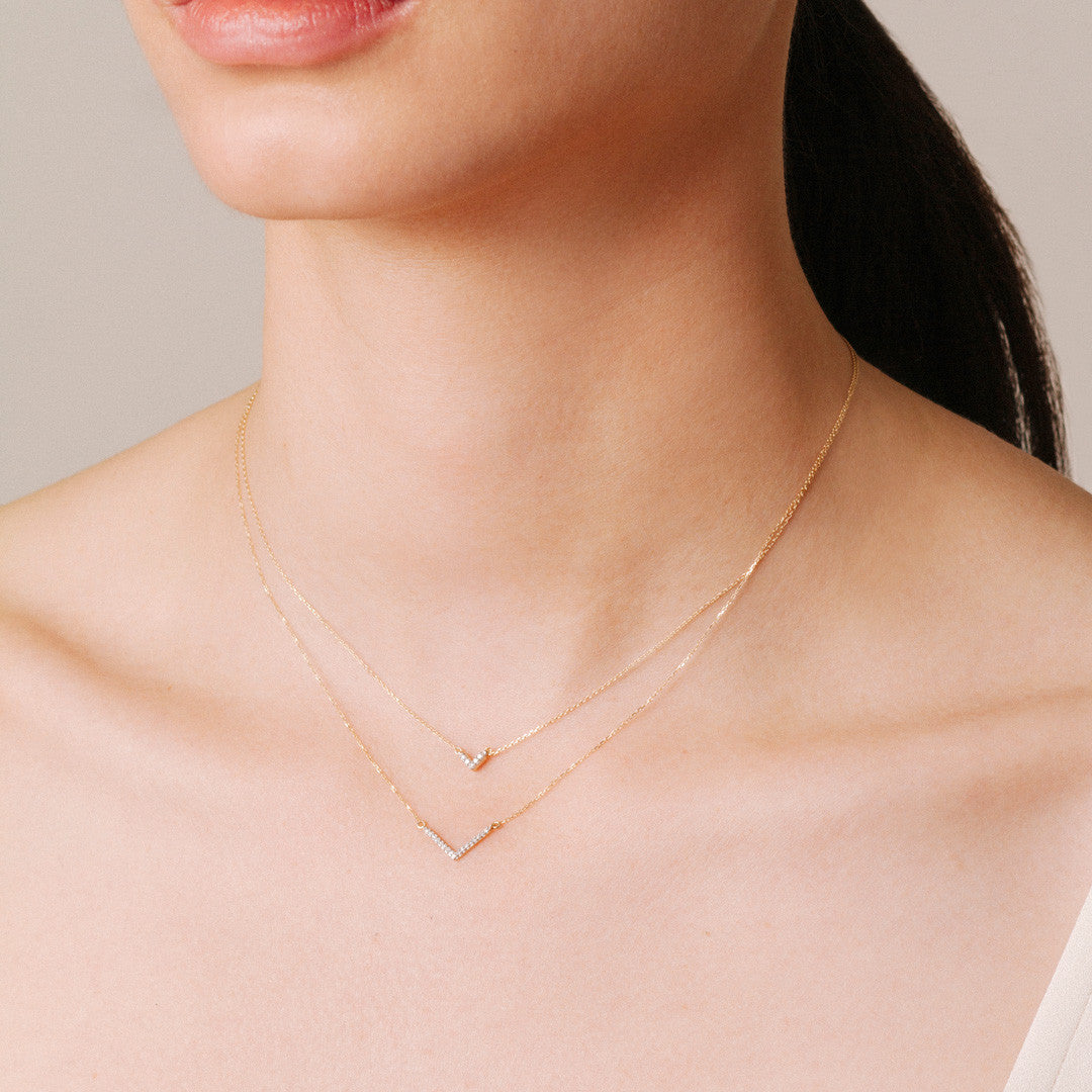 Adina Reyter Tiny Pave V Necklace